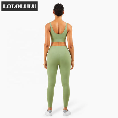 Nieuwe Luxe Yoga Sets voor Dames, Hoog Rekbare Sportkleding